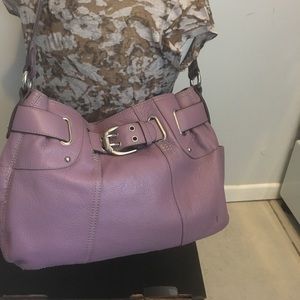 Purple Tignanello leather purse handbag